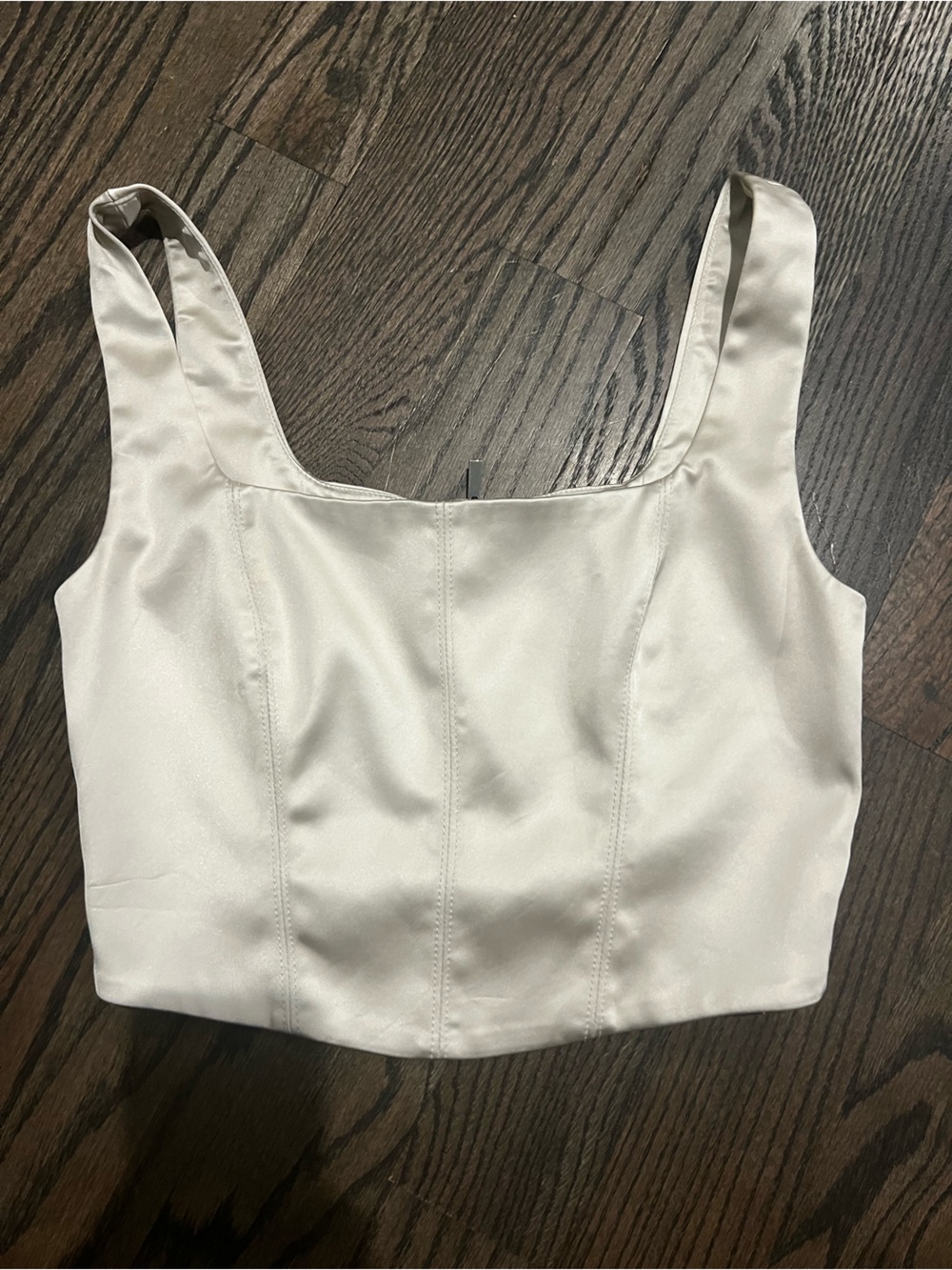 Aritzia Babaton Elevate Bustier Crop top - color Birch and size small
